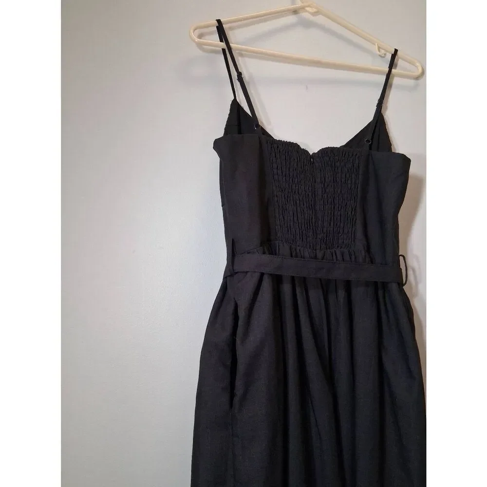 En saison womens medium maxi dress floral pink black boho sweetheart neckline